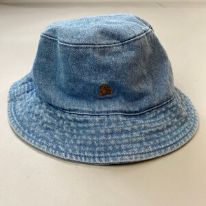 Baby Gap Bucket Hat Blue Denim Size Small oBear Embroidery Summer Beach Classic